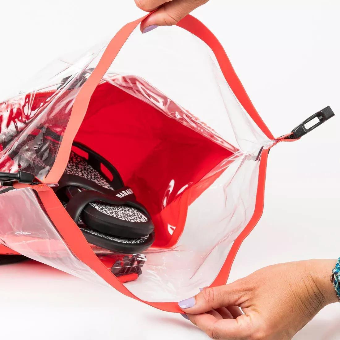 Open-water swimming buoy with inner compartment and net - OWS500 orange, Red, No Color, medium