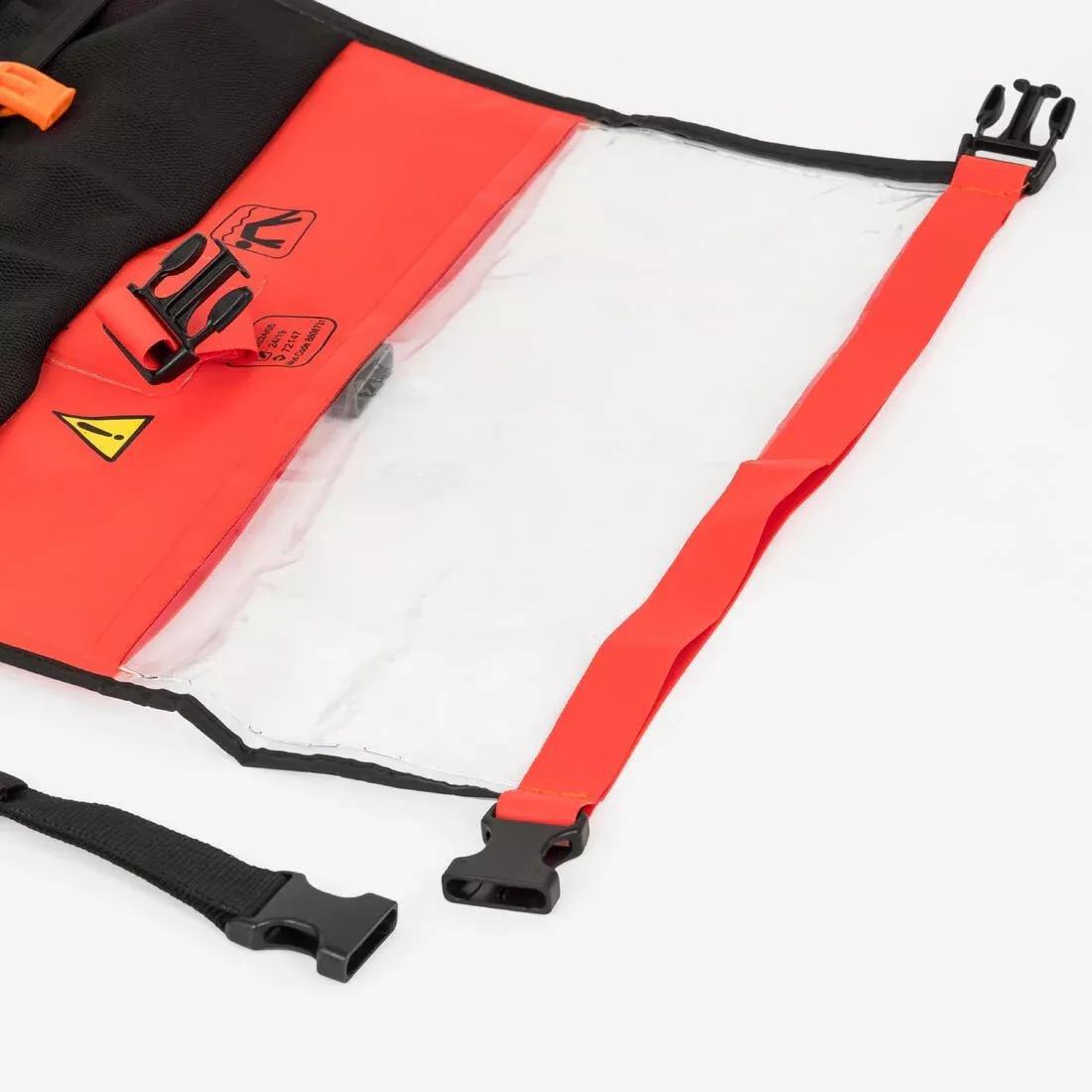 Open-water swimming buoy with inner compartment and net - OWS500 orange, Red, No Color, large image number 6