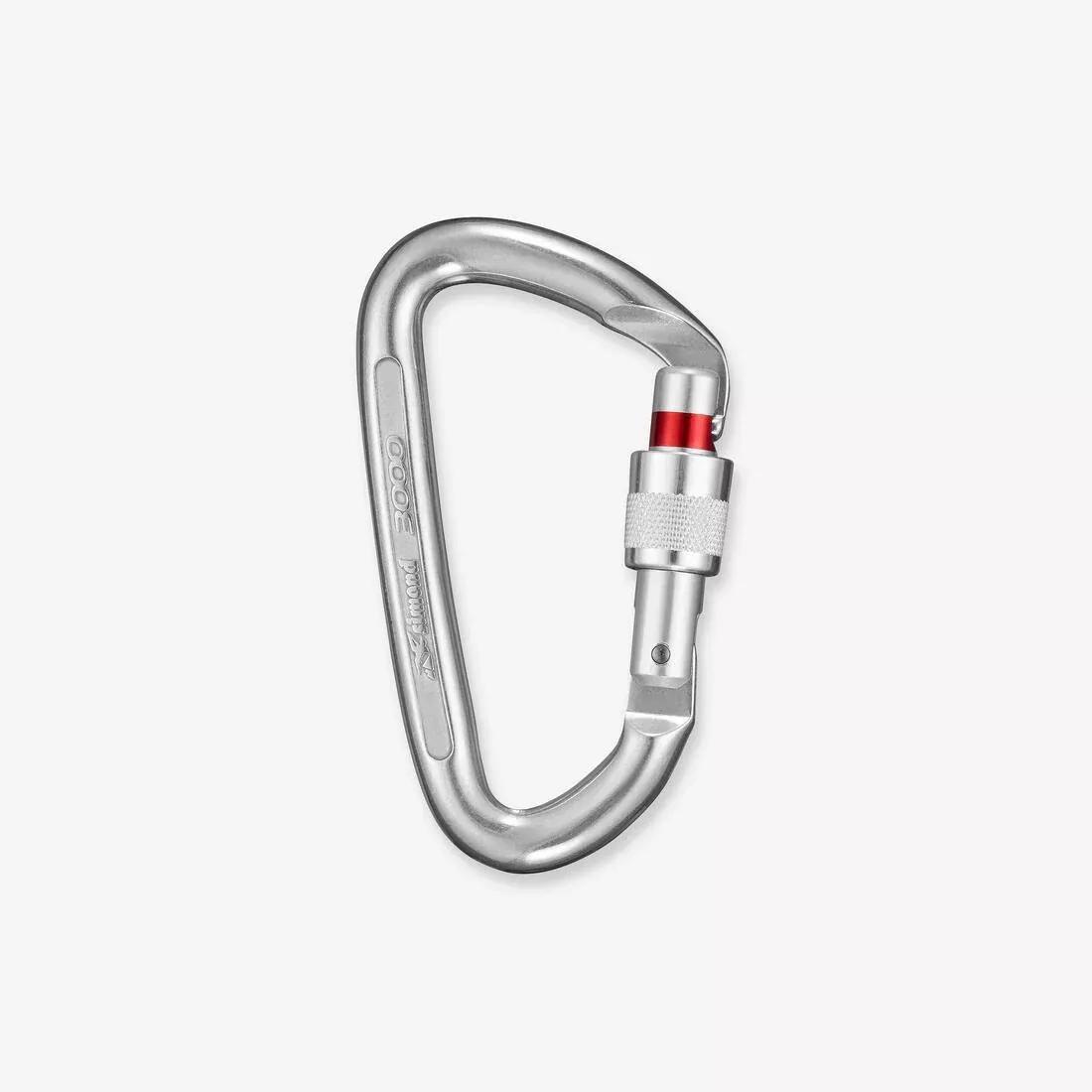 SCREWGATE CARABINER 3000 SECURE POLISHED, No Color, medium