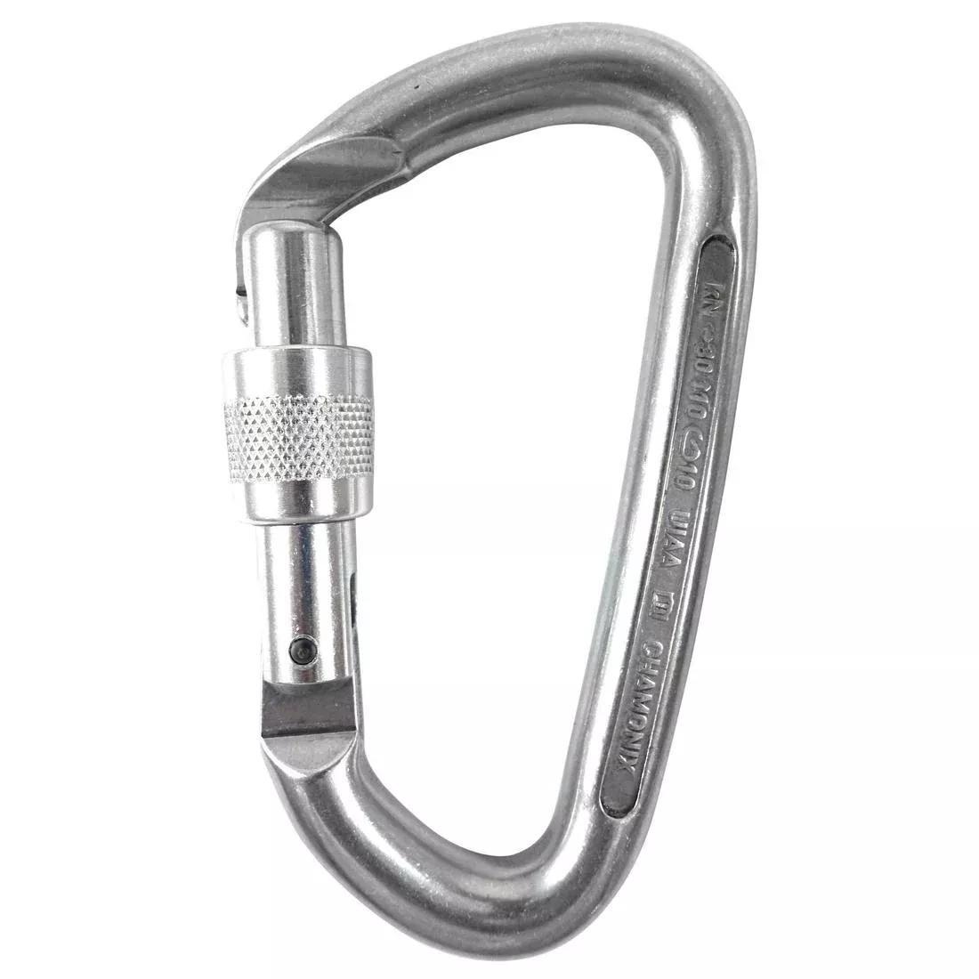 SCREWGATE CARABINER 3000 SECURE POLISHED, No Color, medium