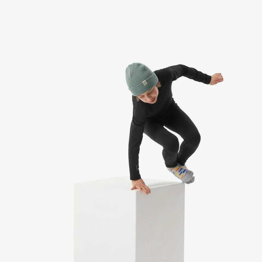 SMOKED BLACK Kids' Ski Thermal Base Layer, BL 500 Top, , large image number 2