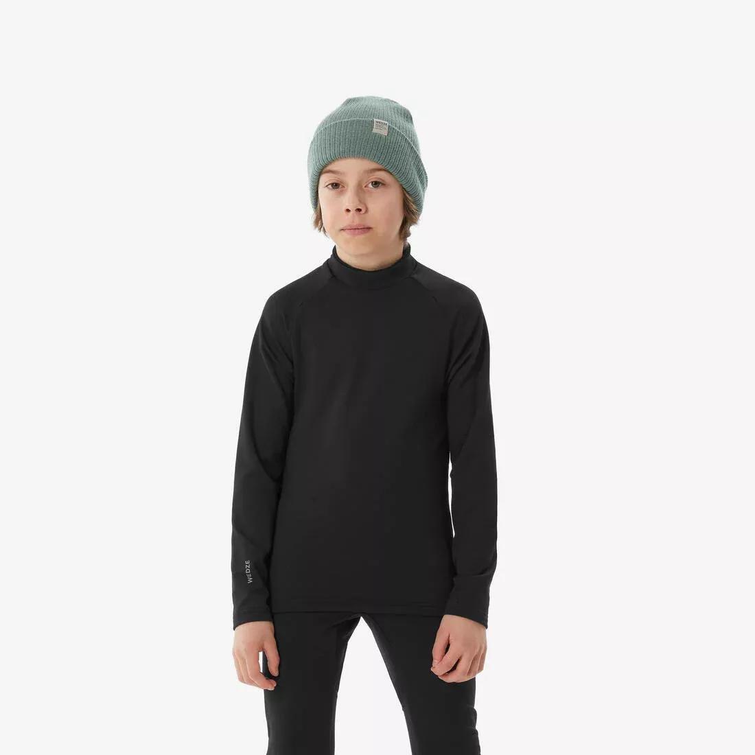 SMOKED BLACK Kids' Ski Thermal Base Layer, BL 500 Top, , large image number 4