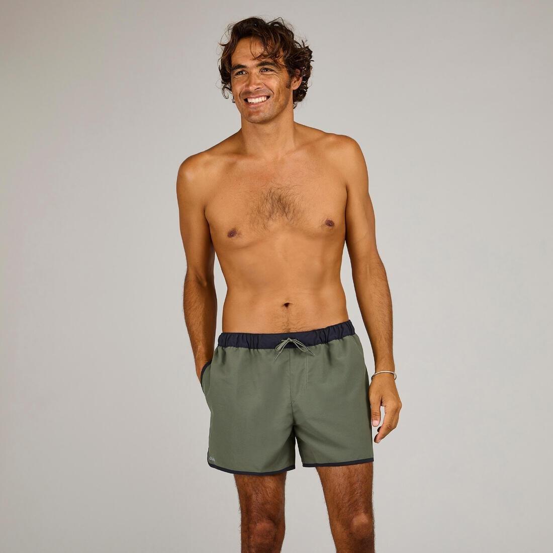 Men Boardshort Surf 100 Short, Khaki, No Color, large image number 12