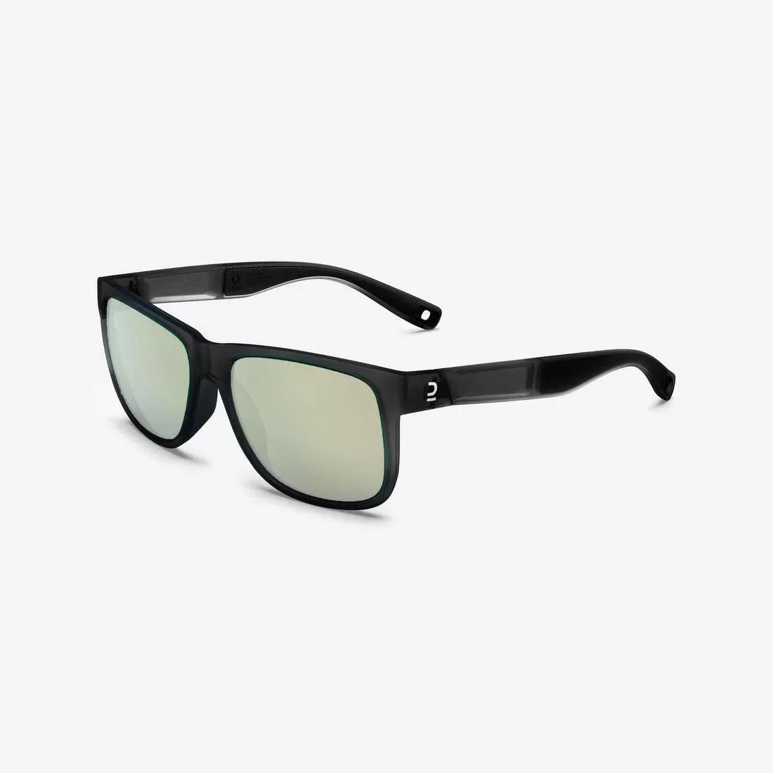 QUECHUA - Adult Unisex Hiking Sunglasses Mh140 - Polarising Category 3 Black