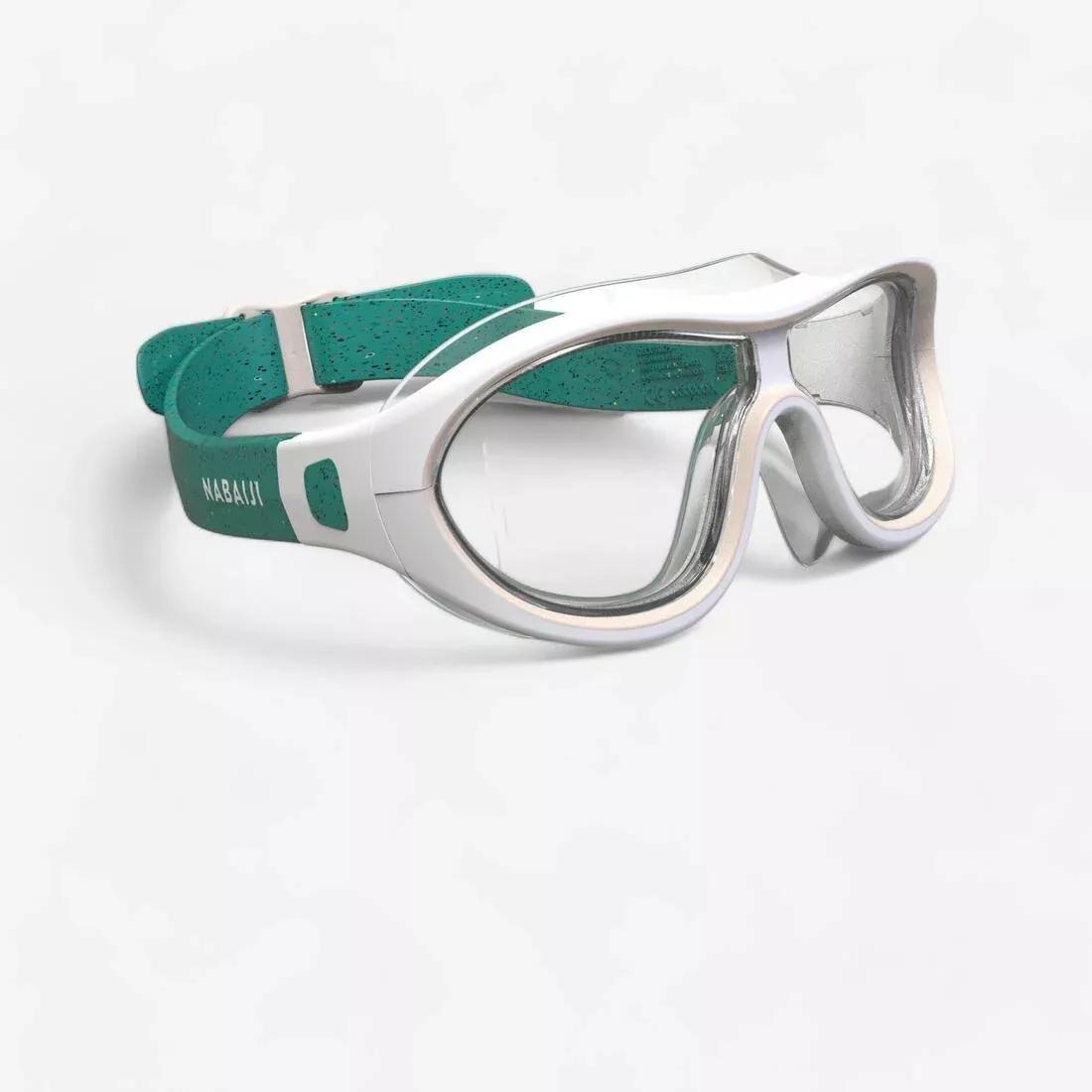 Swimming Pool Mask - Swimdow V2 Size L Clear Lenses, White, , medium