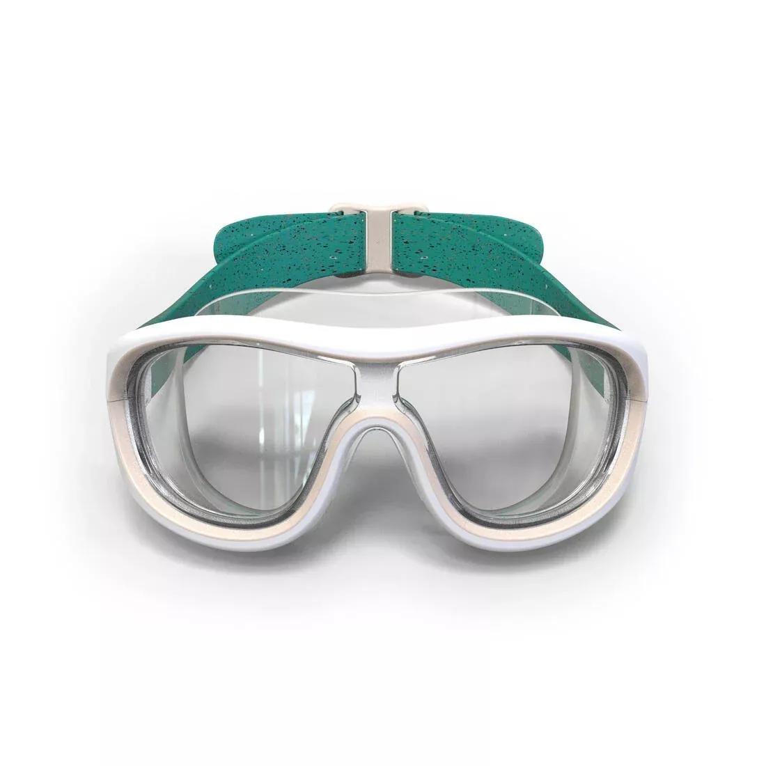 Swimming Pool Mask - Swimdow V2 Size L Clear Lenses, White, No Color, large image number 11