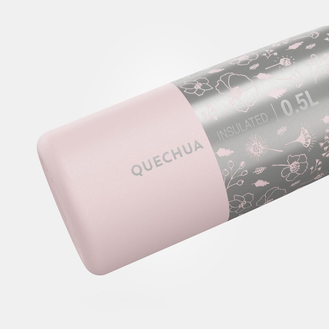 Kids Girls Isothermal Stainless Steel Hiking Flask - Mh500 0.5 L, Pink, No Color, large image number 8