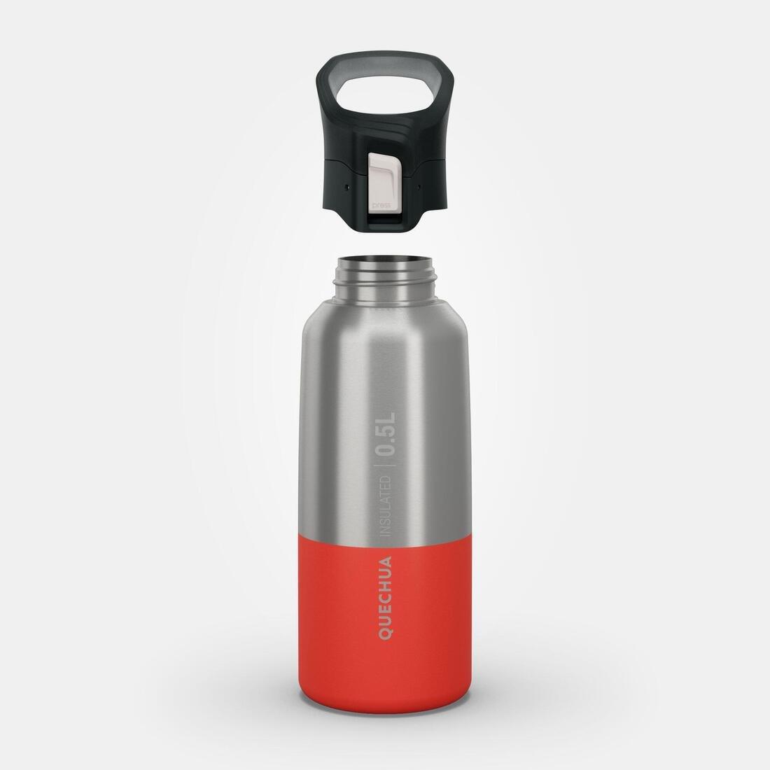 Kids Girls Isothermal Stainless Steel Hiking Flask - Mh500 0.5 L, Pink, No Color, large image number 9