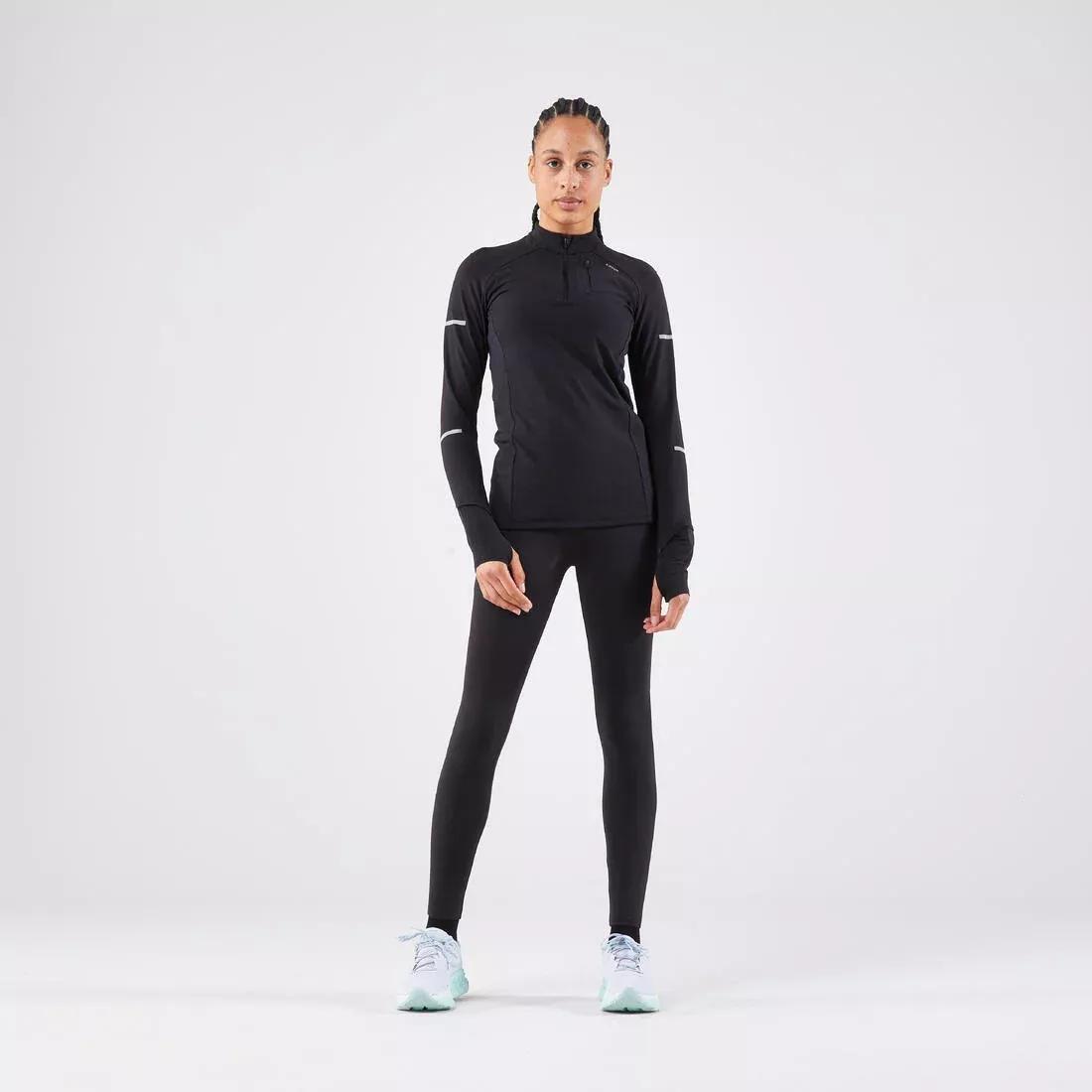 KIPRUN--LS TS KIPRUN WARM LIGH T BLACK W, No Color, medium