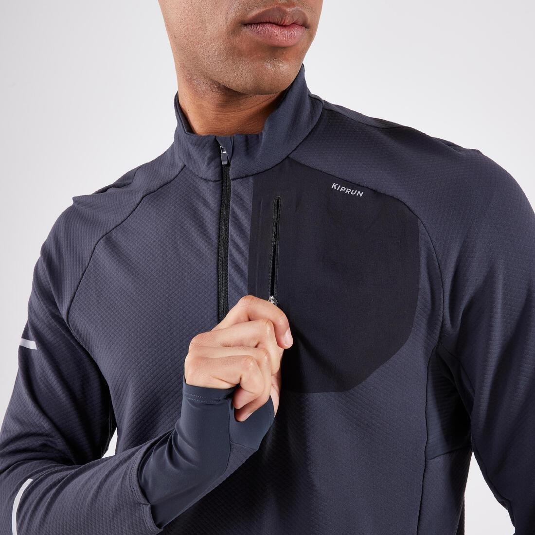 Men's KIPRUN Run 900 Long-sleeved Zip Warm Running T-Shirt, , large image number 3