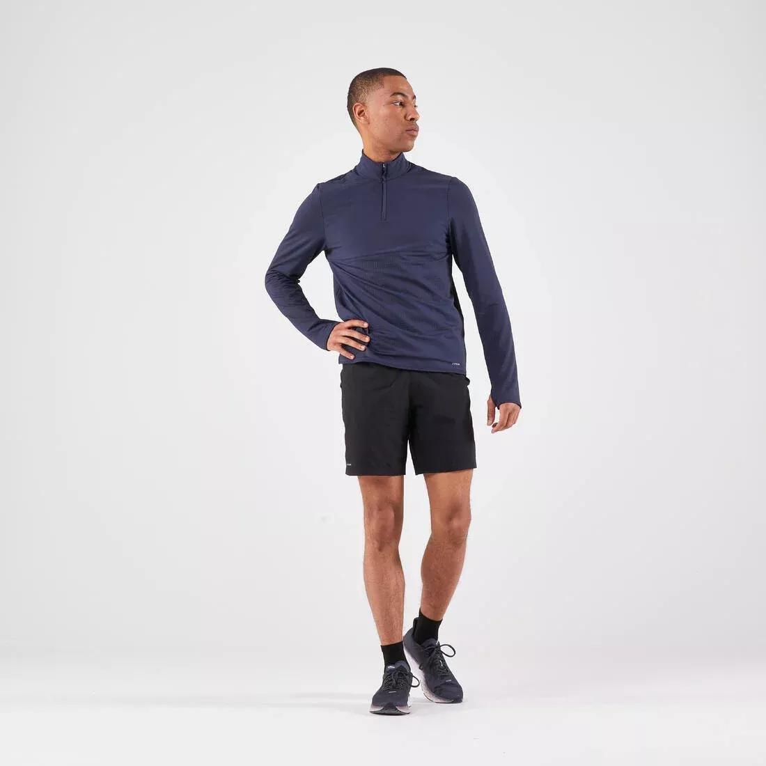 ORANGE Men's KIPRUN Run 500 Warm Long-sleeved Zip Running T-Shirt, , large image number 6