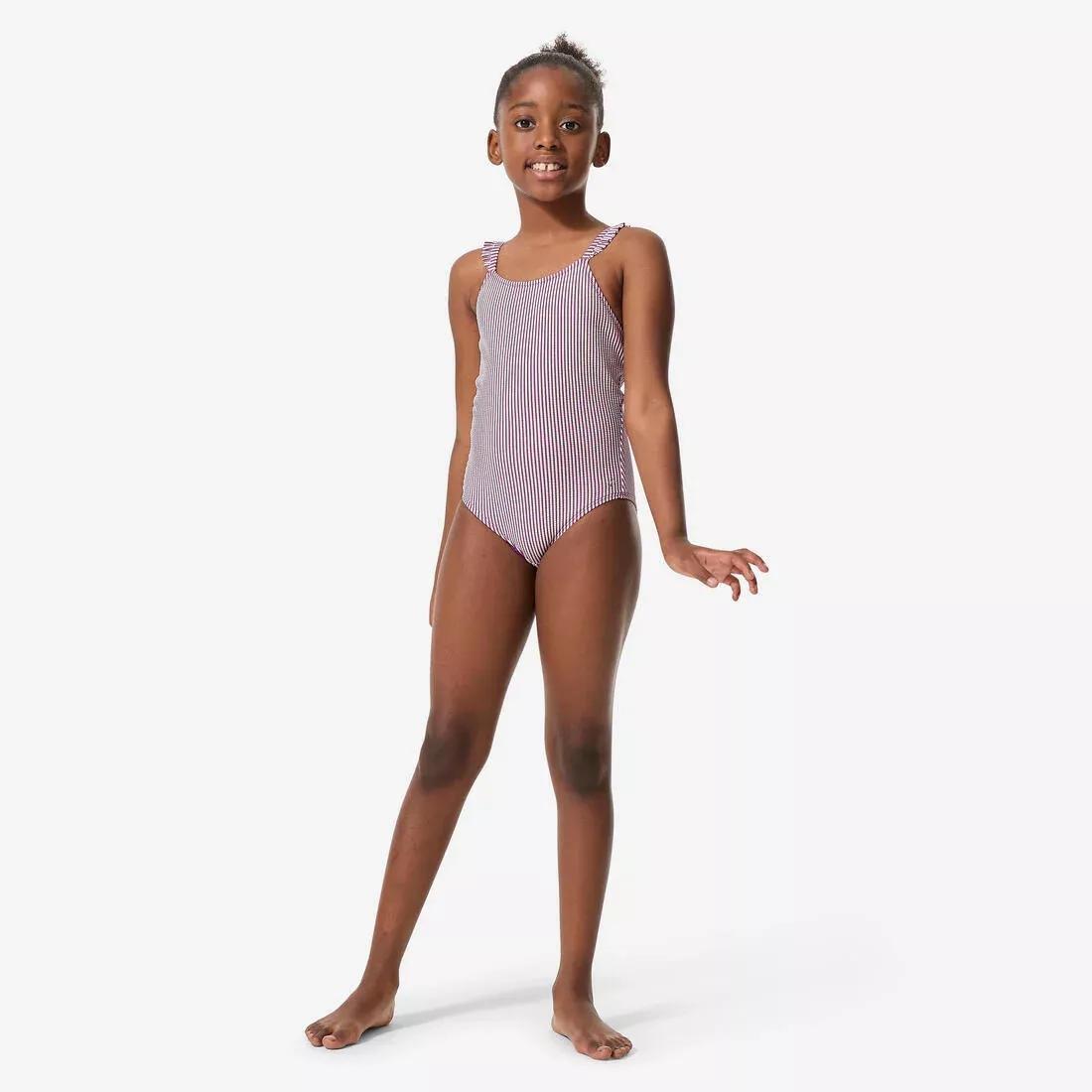 Kids Girls 1-Piece Swimsuit - Lanzarote, Khaki, No Color, large image number 5