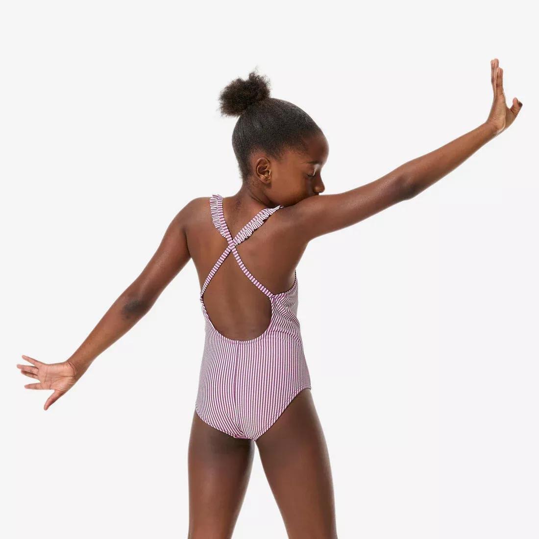 Kids Girls 1-Piece Swimsuit - Lanzarote, Khaki, No Color, large image number 6