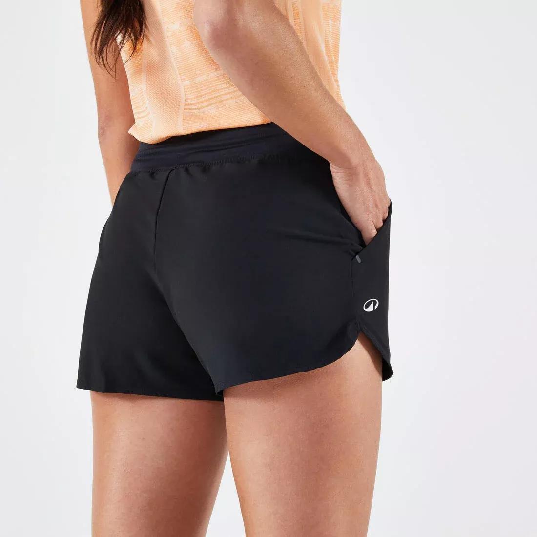 SMOKED BLACK Women's Tennis Shorts TSH Light - Black, No Color, large image number 4