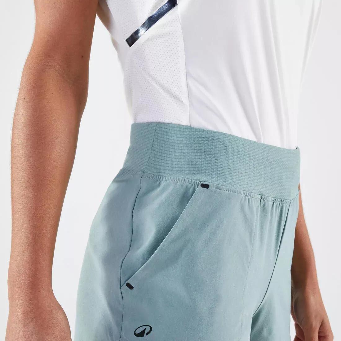 SMOKED BLACK Women's Tennis Shorts TSH Light - Black, No Color, large image number 7