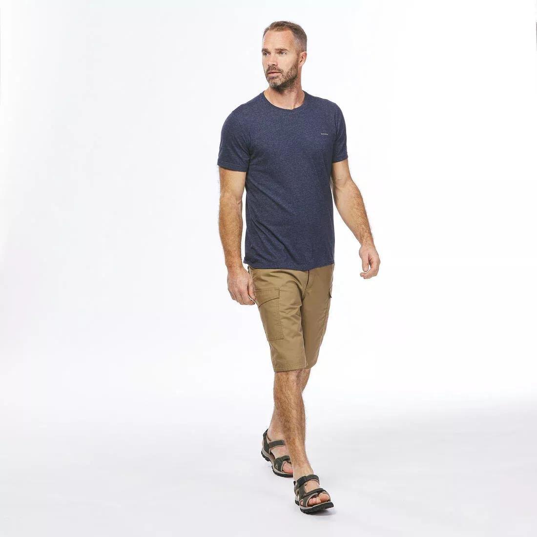 DARK BLUE Men's Hiking T-shirt - NH550 Fresh, No Color, large image number 1