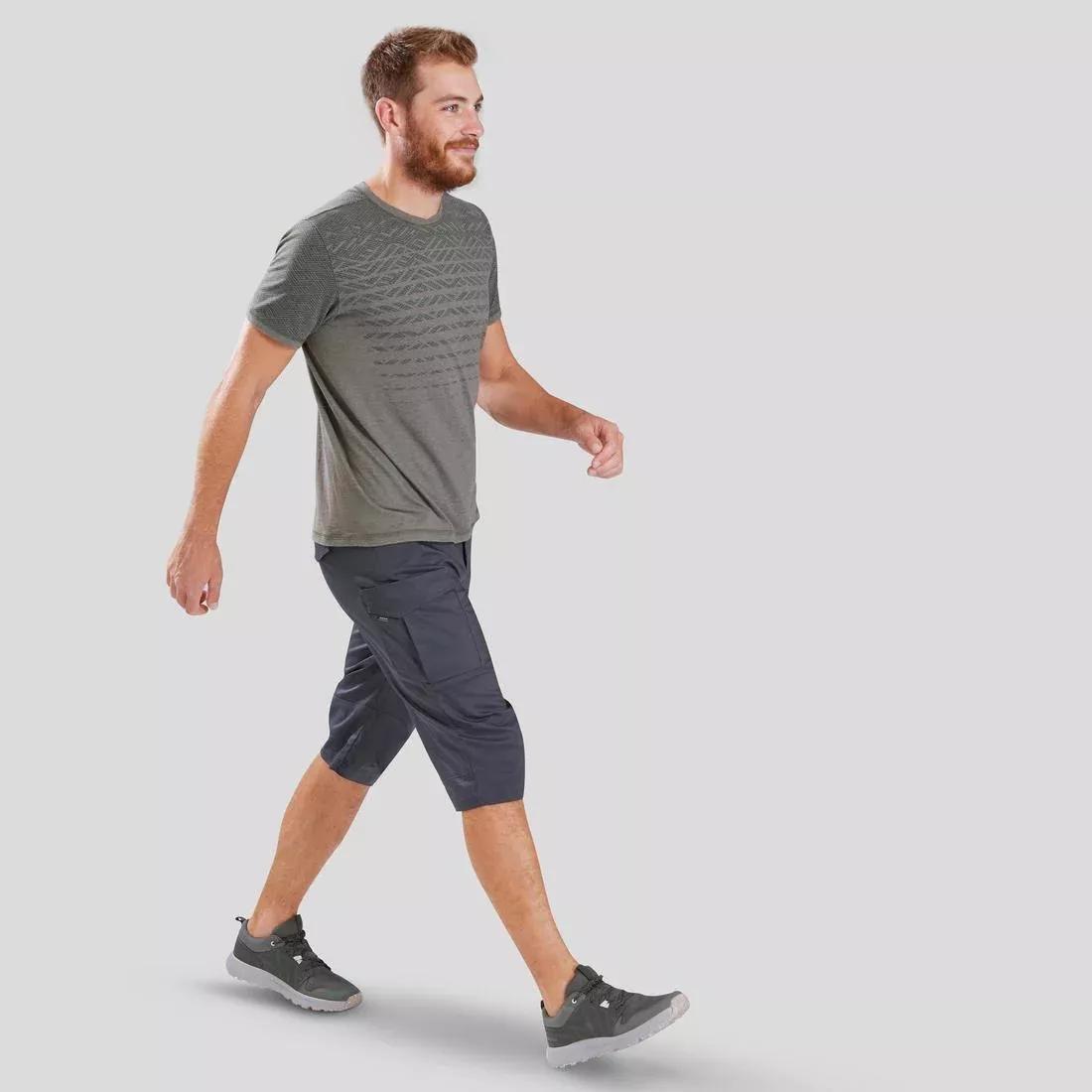 DARK BLUE Men's Hiking T-shirt - NH550 Fresh, No Color, large image number 11