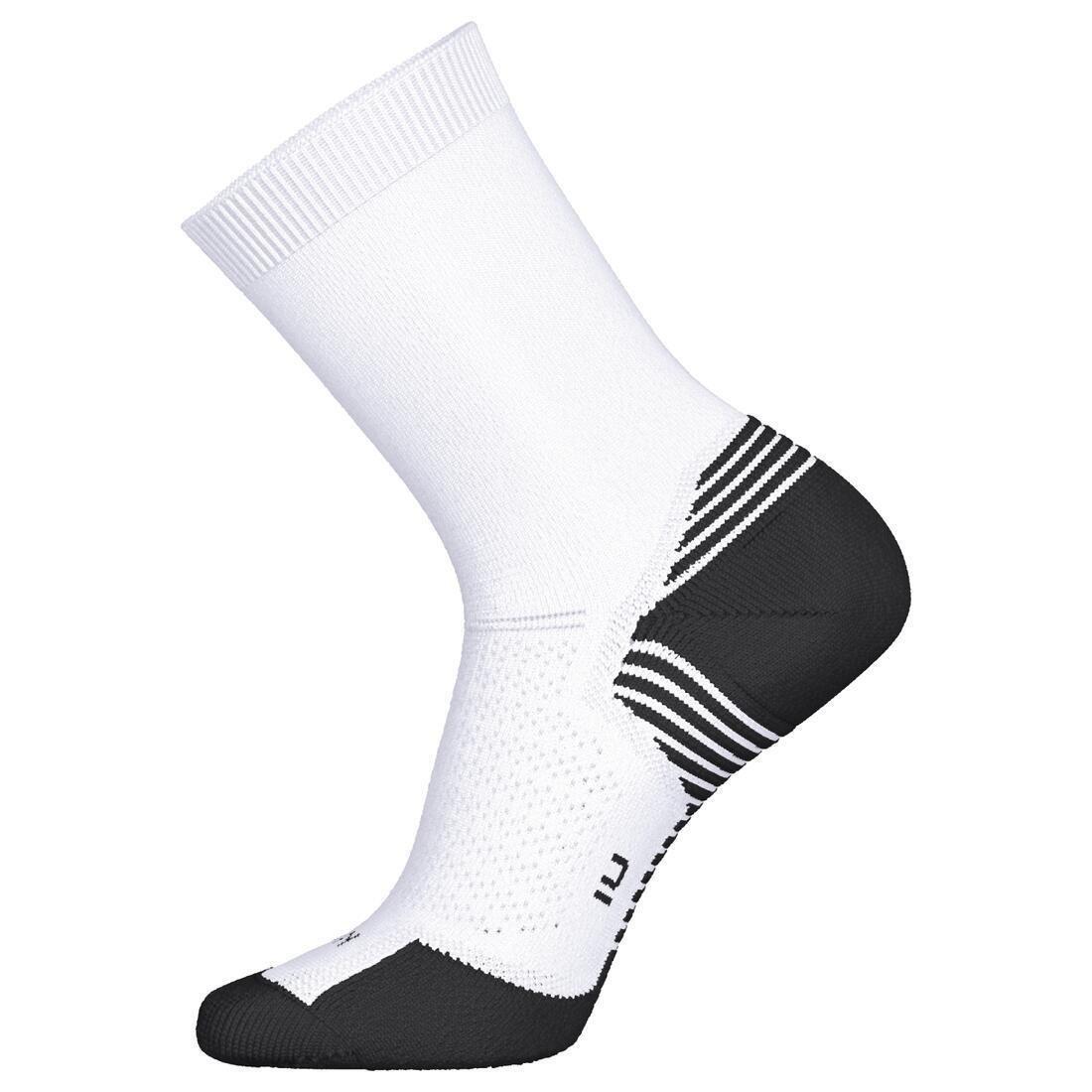 Thick Mid-Calf Running Socks - Run 500 - Pack Of 2 Pairs, White, 5401_000, large image number 7