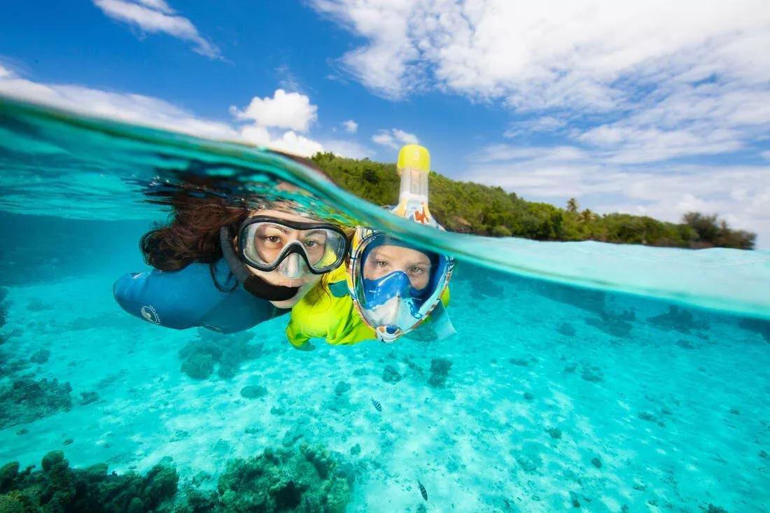 Unisex Snorkelling Mask Snorkel Diving Set - Subea 100, Black, No Color, large image number 10