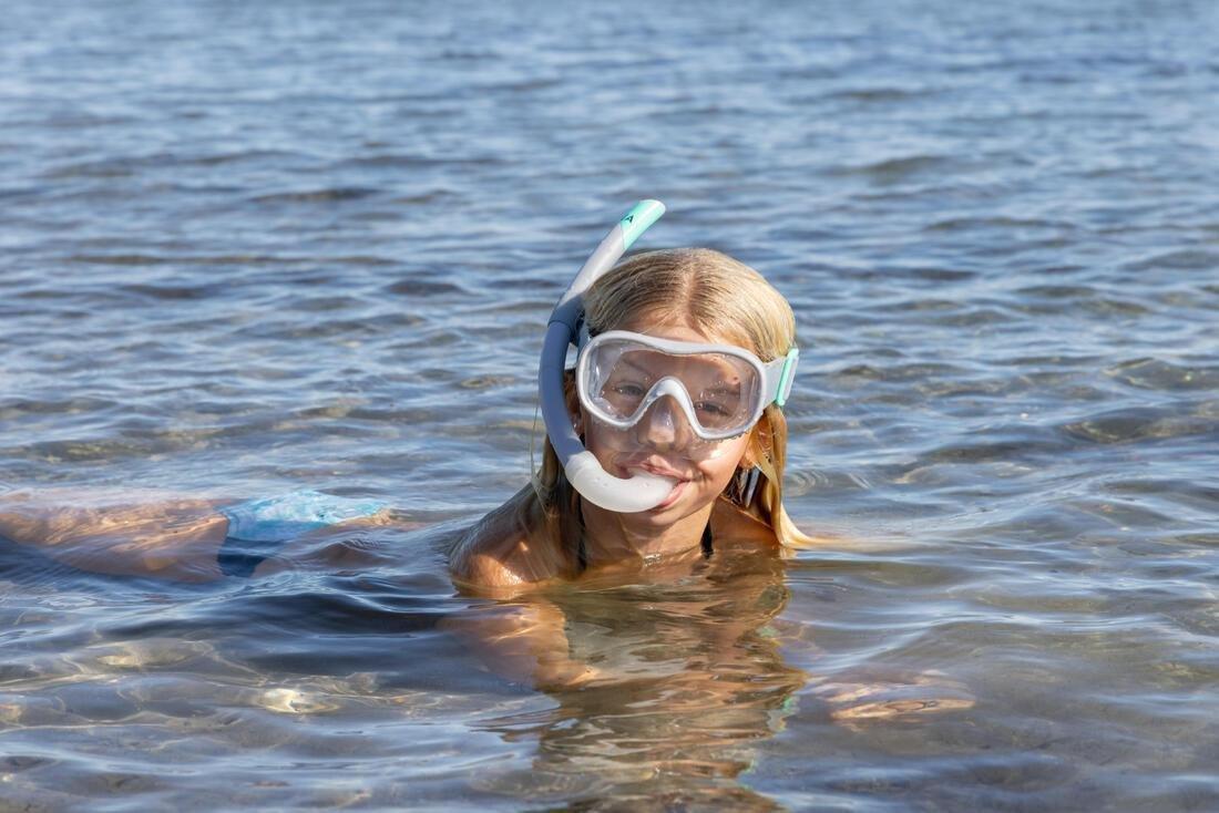 Kids Unisex Snorkelling Kit Subea Snorkel Mask - 100, Grey, , large image number 4