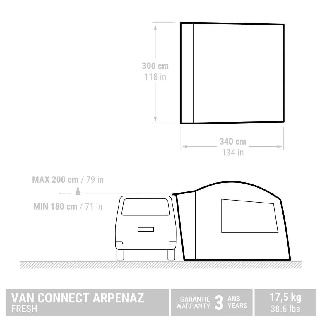 Pole Awning For Vans - Van Connect Arpenaz Fresh - 6 People, No Color, medium