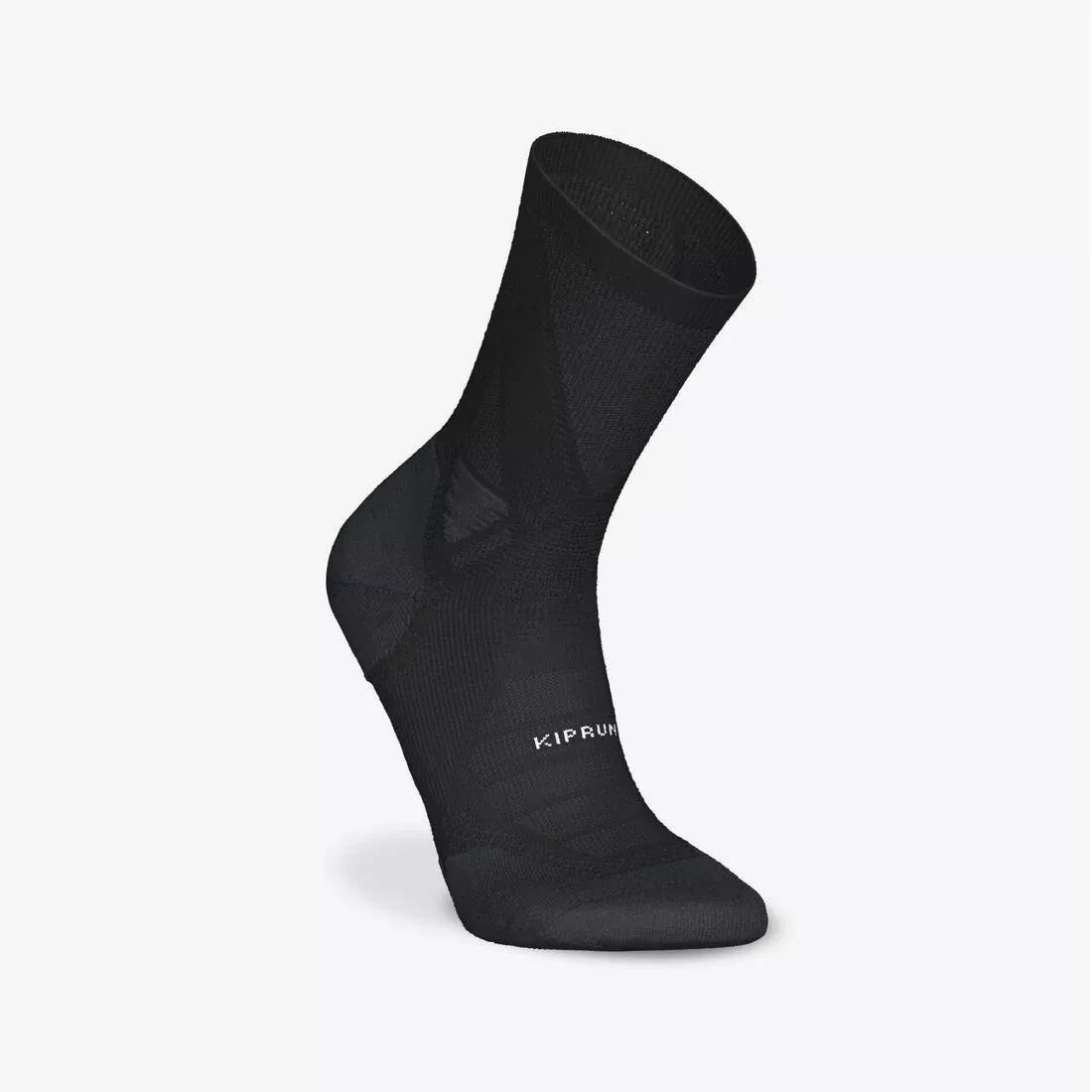 Strap Running Socks - Kiprun Run 900,  Black, No Color, large image number 1