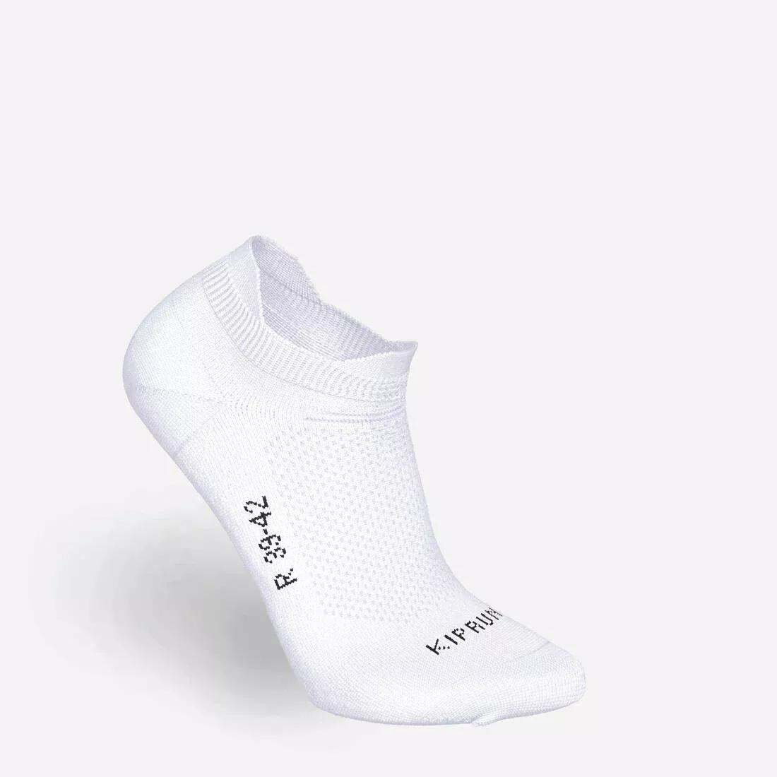 SMOKED BLACK PACK OF 2 PAIRS OF RUN 500 THIN INVISIBLE RUNNING SOCKS, , large image number 6