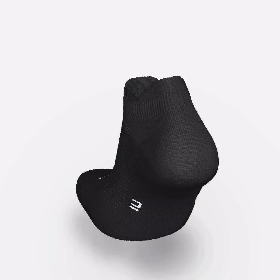 SMOKED BLACK PACK OF 2 PAIRS OF RUN 500 THIN INVISIBLE RUNNING SOCKS, , large image number 12