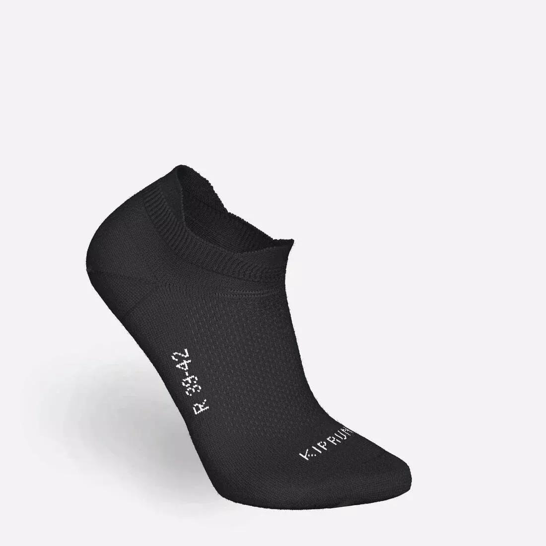 SMOKED BLACK PACK OF 2 PAIRS OF RUN 500 THIN INVISIBLE RUNNING SOCKS, , large image number 13