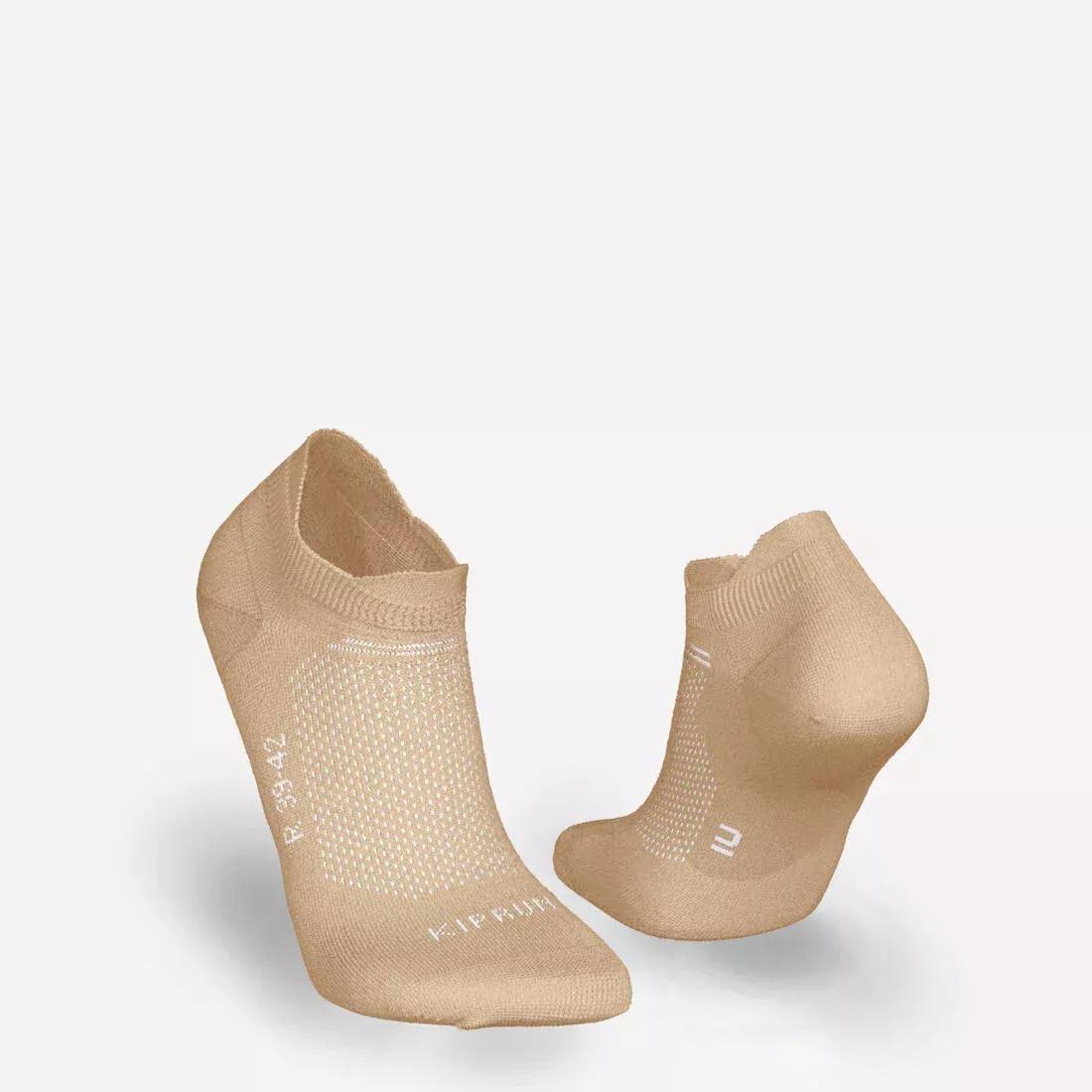ULTRA WHITE PACK OF 2 PAIRS OF RUN 500 THIN INVISIBLE RUNNING SOCKS, , large image number 3