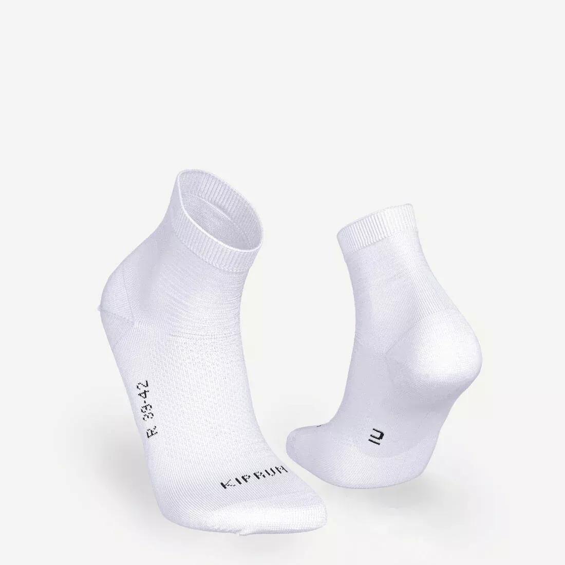 Unisex Pack of 2 RUN500 Socks, Ultra White, , large image number 1