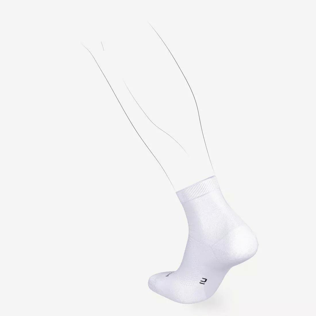 Unisex Pack of 2 RUN500 Socks, Ultra White, , large image number 2
