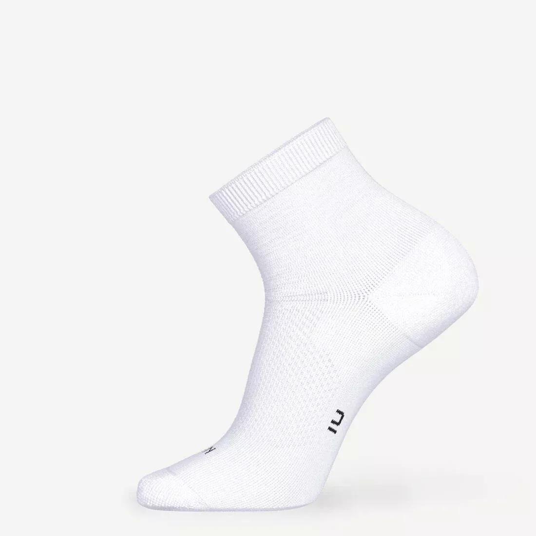 Unisex Pack of 2 RUN500 Socks, Ultra White, , large image number 3