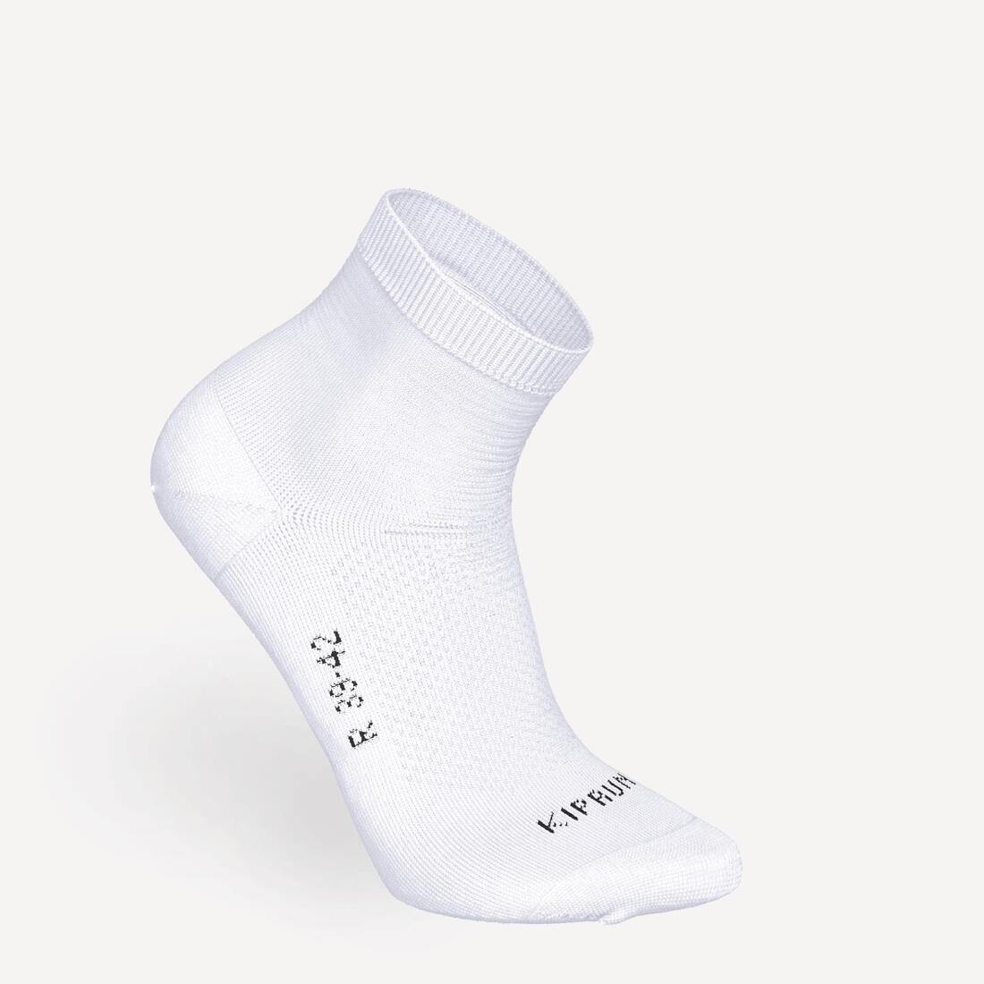 Unisex Pack of 2 RUN500 Socks, Ultra White, , large image number 4