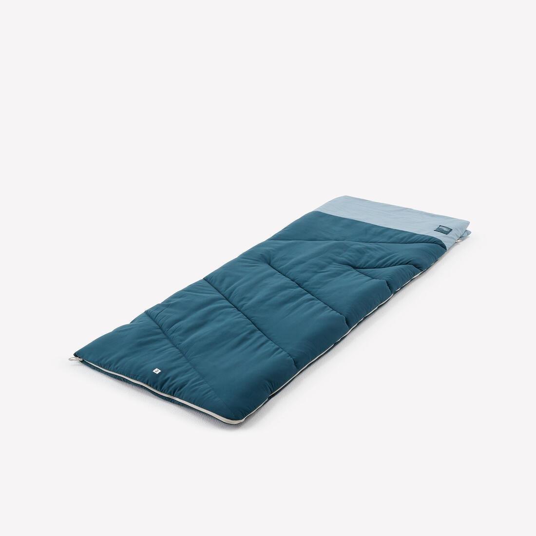 Camping Sleeping Bag 10C In Cotton - Ultim Comfort, Blue, No Color, medium