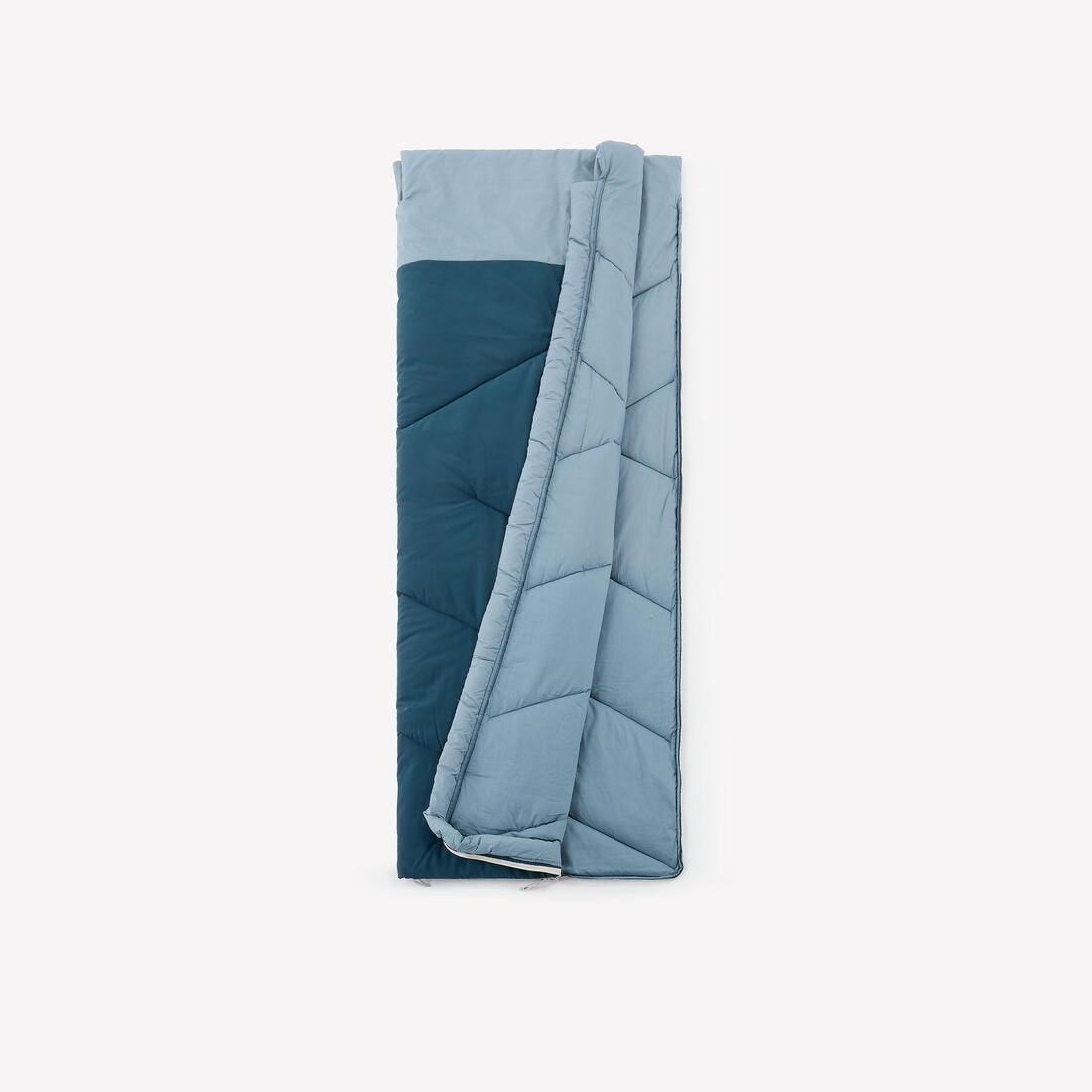 Camping Sleeping Bag 10C In Cotton - Ultim Comfort, Blue, No Color, large image number 3