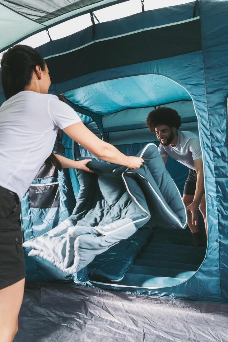 Camping Sleeping Bag 10C In Cotton - Ultim Comfort, Blue, No Color, large image number 6