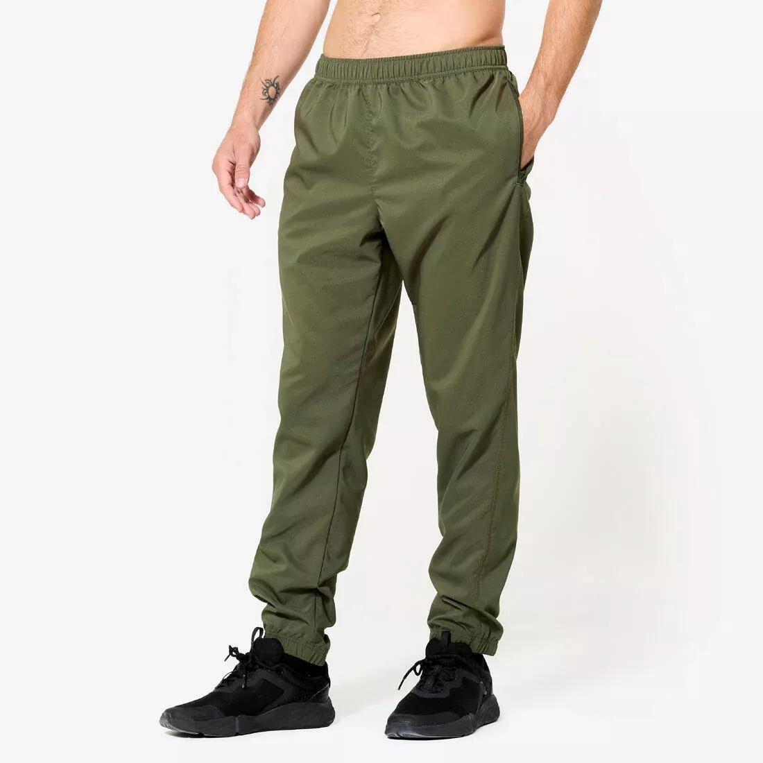 Men Breathable Regular Fitness Bottoms, Khaki, No Color, large image number 0
