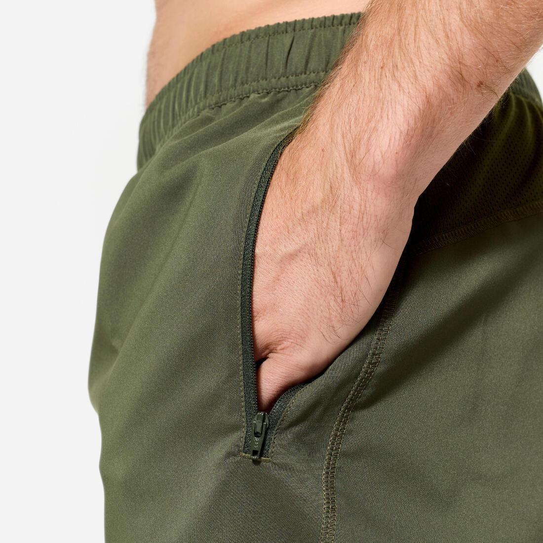 Men Breathable Regular Fitness Bottoms, Khaki, No Color, large image number 1