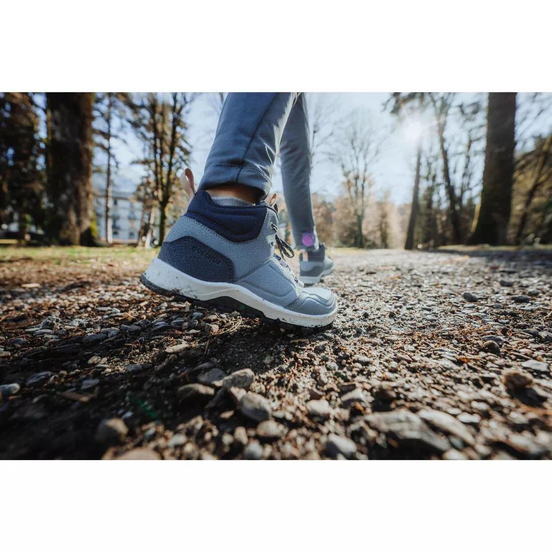 Kids Unisex Mid-Rise Laced Hiking Boots - NH 500, Blue, 5401_000, large image number 9