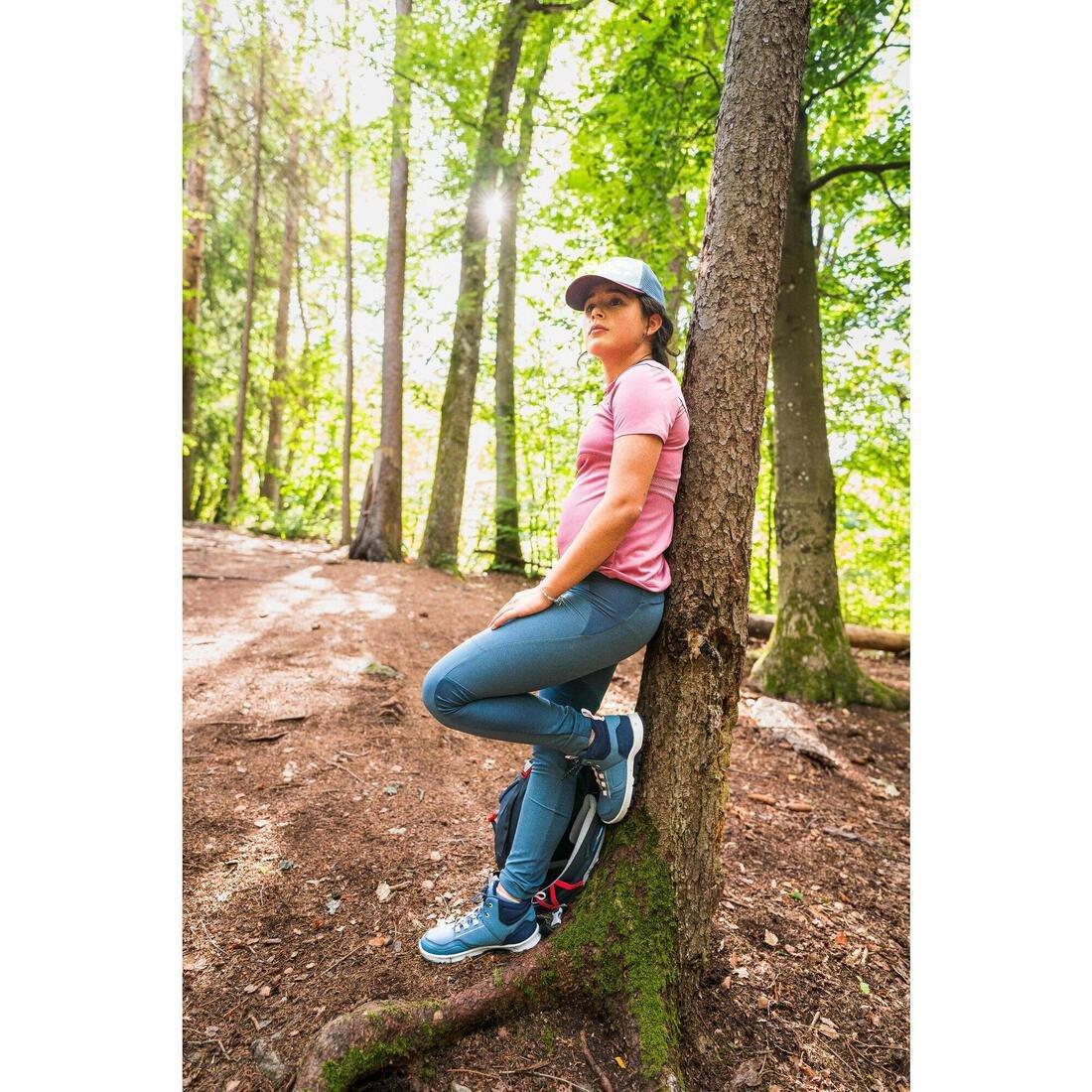 Kids Unisex Mid-Rise Laced Hiking Boots - NH 500, Blue, 5401_000, large image number 10