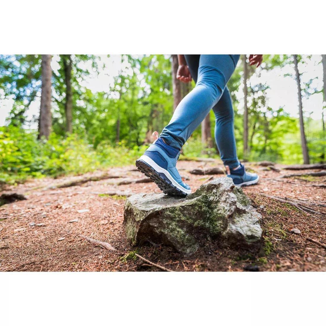 Kids Unisex Mid-Rise Laced Hiking Boots - NH 500, Blue, 5401_000, large image number 12