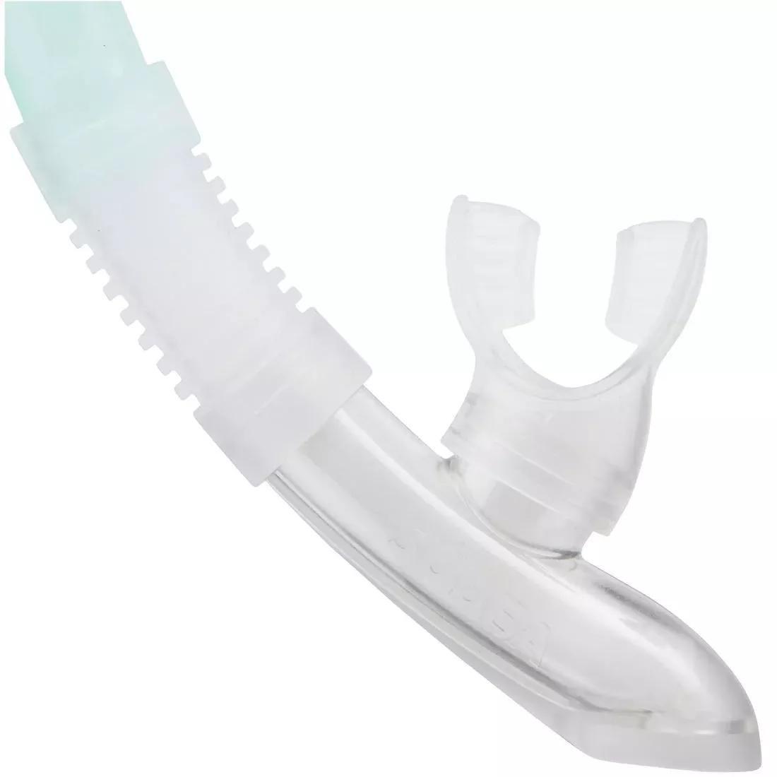 Diving Snorkel With Valve - 100, Grey, No Color, large image number 5