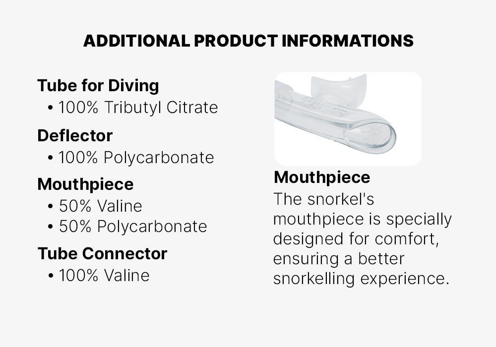 Diving Snorkel With Valve - 100, Grey, No Color, medium