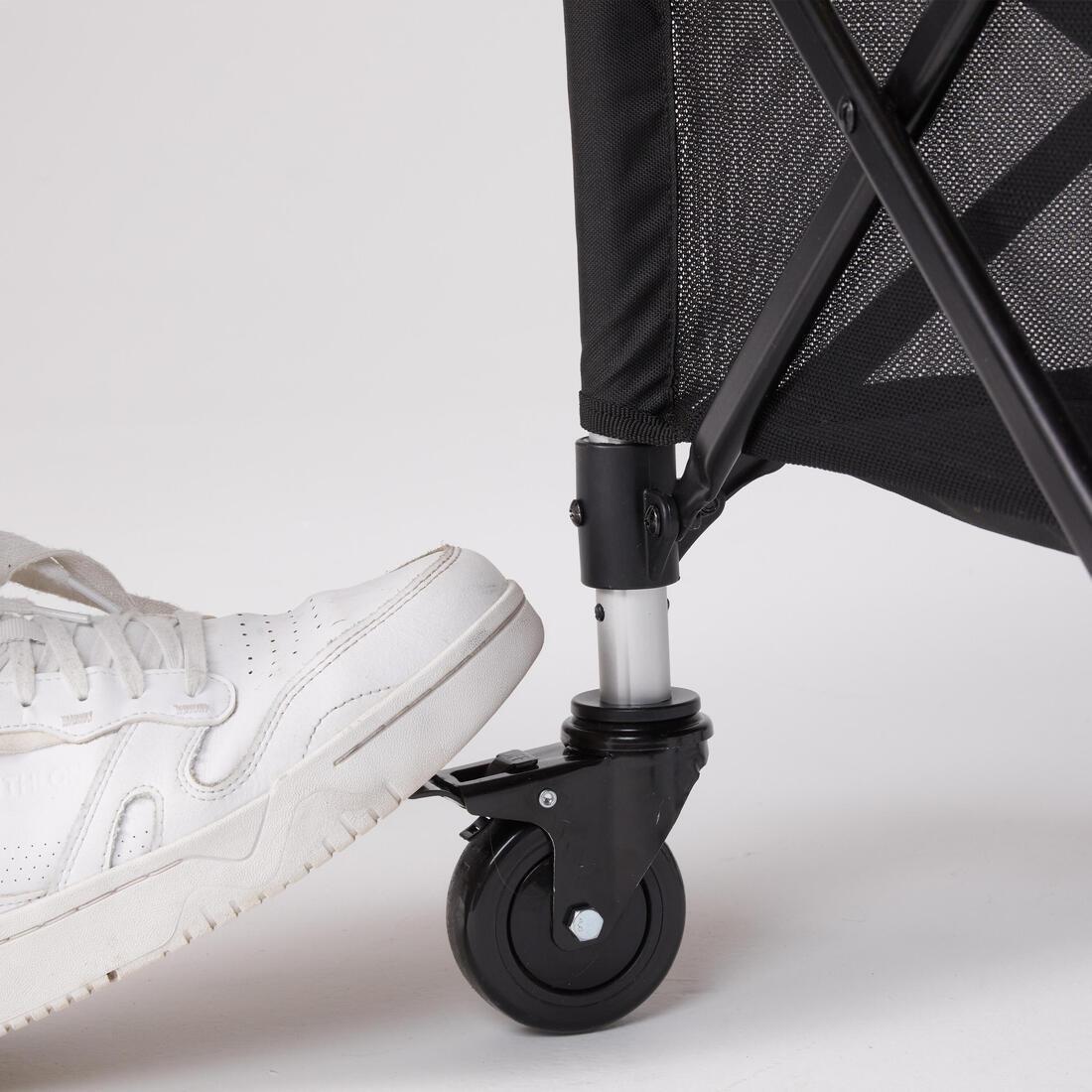 Adjustable Rolling Tennis and Padel Ball Cart, Black, No Color, large image number 5