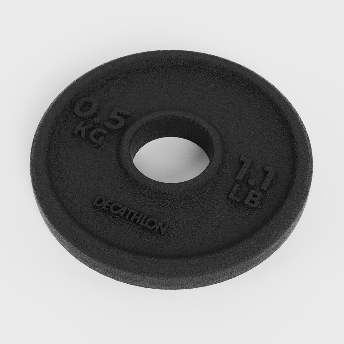 Iron Weight Training Plate 0.5 Kg 28 Mm, No Color, large image number 2