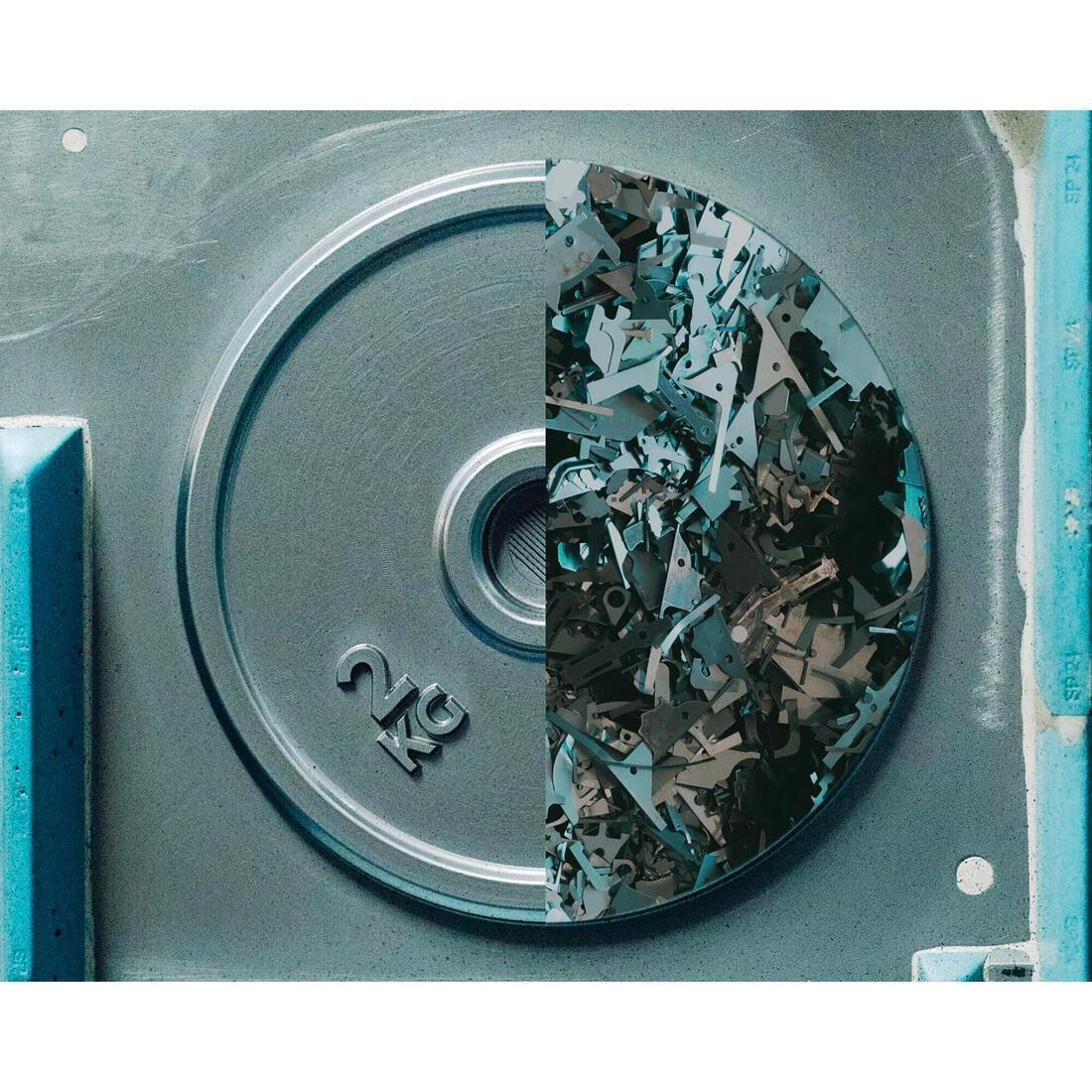 Weight Training 5 Kg 28 mm Partly Recycled Cast Iron Plate, Black, No Color, large image number 2