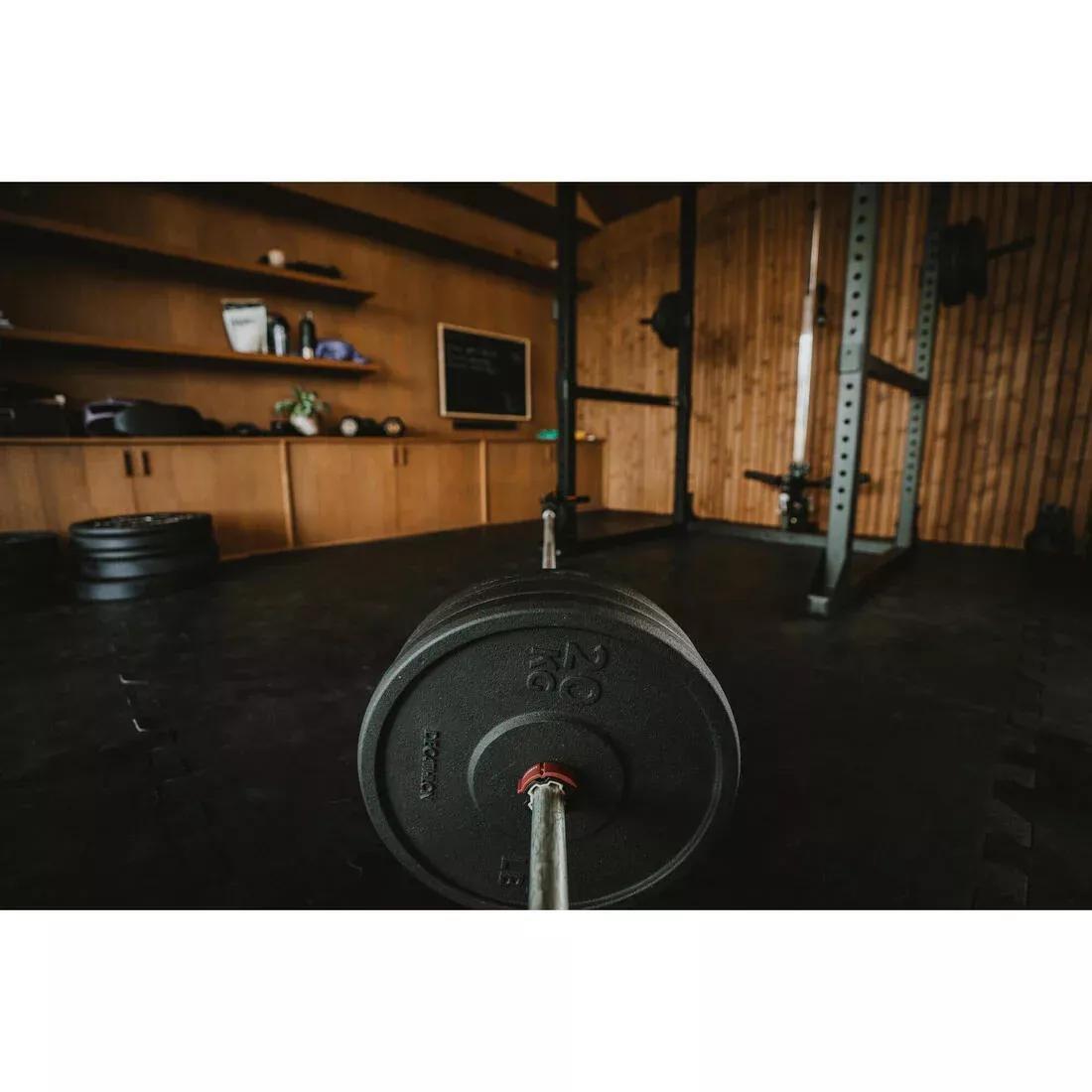 Weight Training 5 Kg 28 mm Partly Recycled Cast Iron Plate, Black, No Color, large image number 11