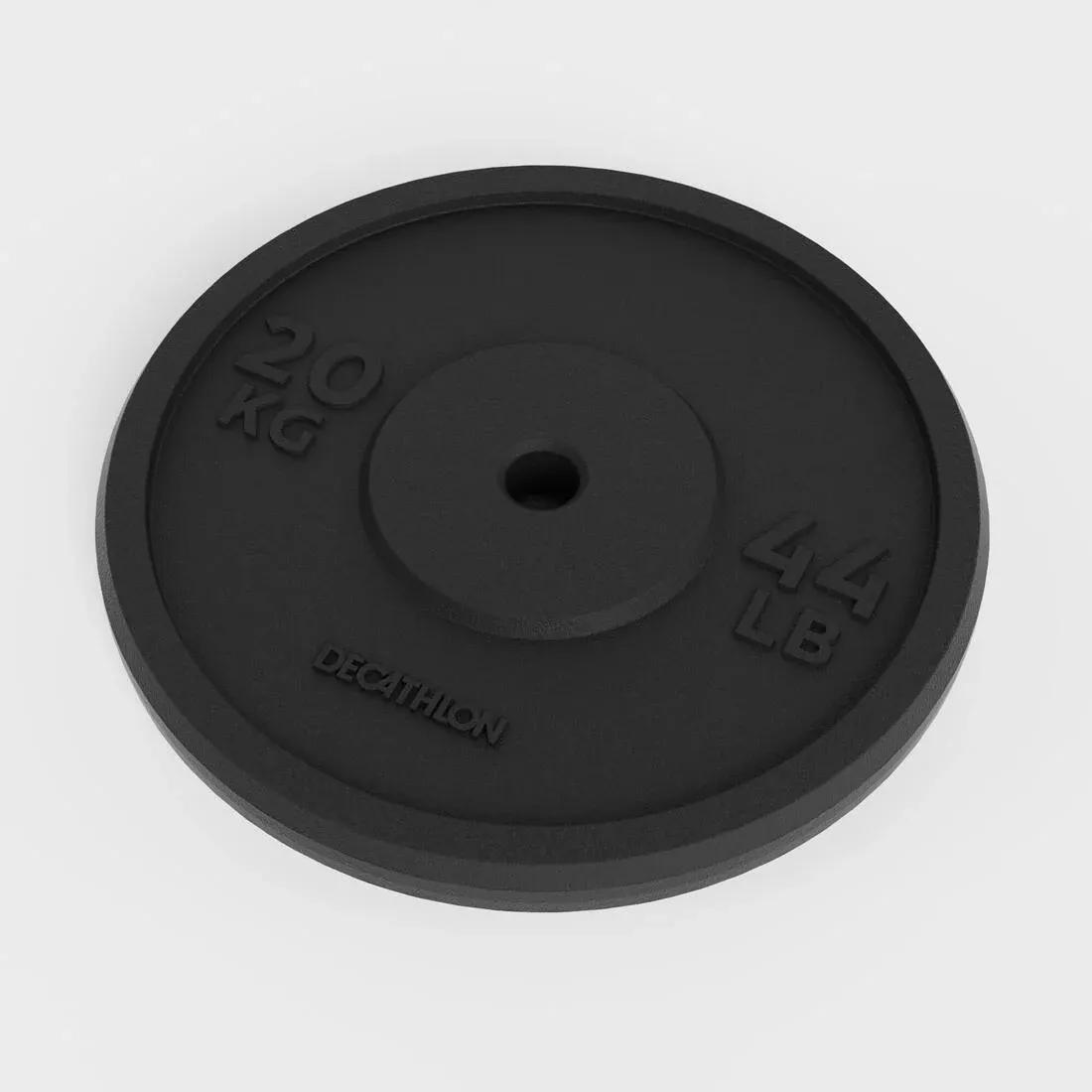 Cast Iron Weight Training Disc Weight - 20 Kg 28 Mm, No Color, large image number 1