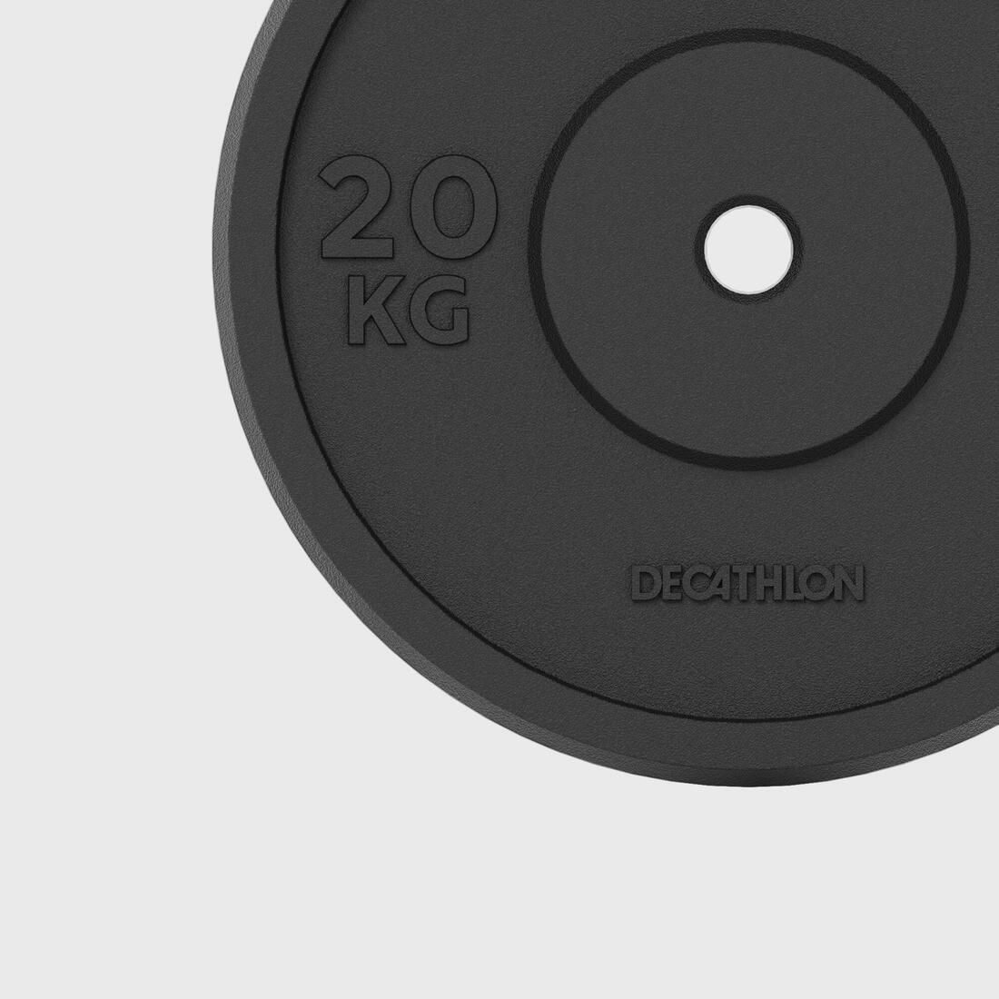 Cast Iron Weight Training Disc Weight - 20 Kg 28 Mm, No Color, large image number 4
